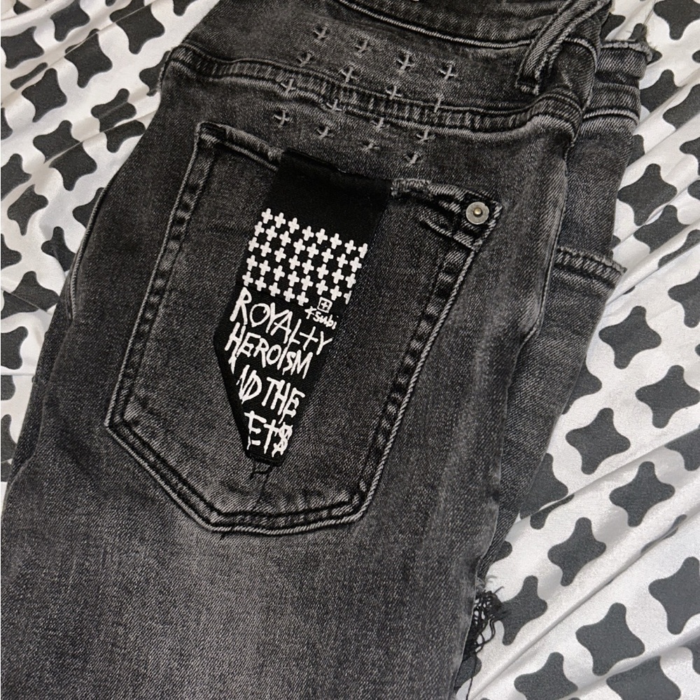 Ksubi Black Slim Straight Jeans
